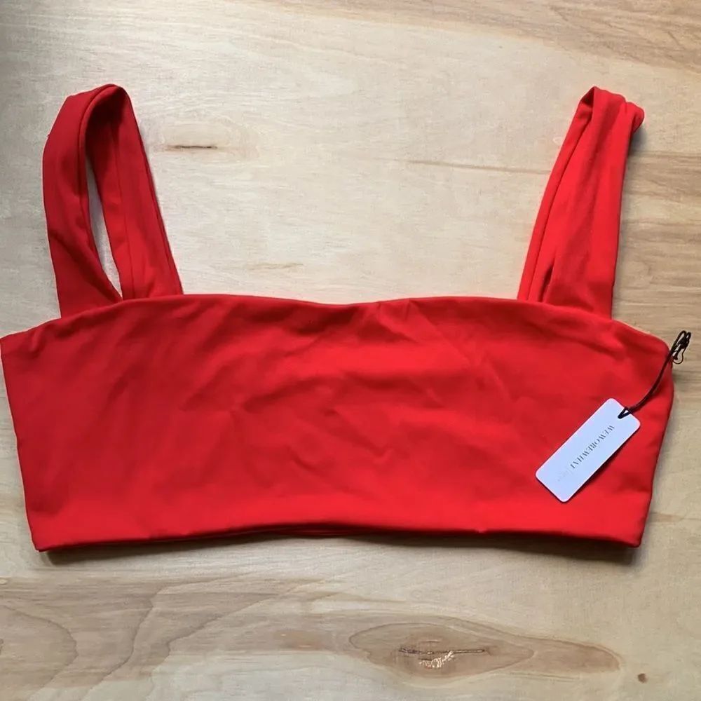 WeWoreWhat Red Bandeau Bra Top - Picture 2 of 6